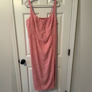 Abercrombie & Fitch Pink Floral Midi Dress